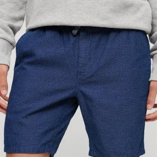 【Superdry】男裝 休閒短褲 Indigo Bermuda(靛藍)