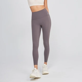 【Mollifix 瑪莉菲絲】高腰彈力無痕瑜珈褲、瑜珈服、Legging(摩卡咖)