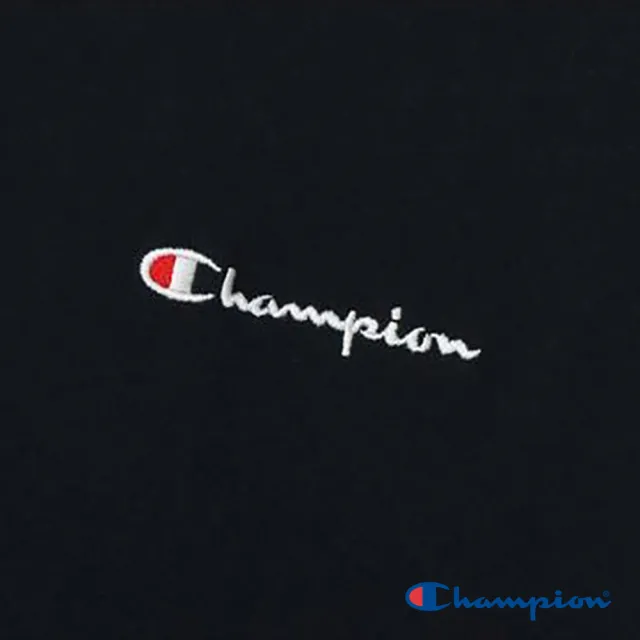 【Champion】官方直營-純棉刺繡LOGO短袖TEE-女(黑色)
