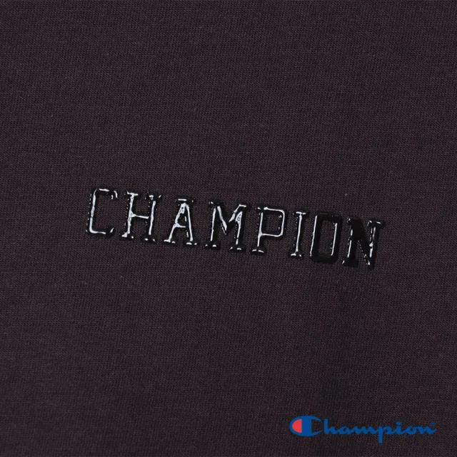 【Champion】官方直營-立體膠花LOGO短袖TEE-女(黑色)