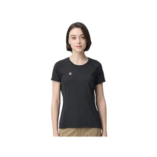 【Wildland 荒野】女彈性銀纖維抗菌圓領短袖衣-黑色-0B21605-54(T恤/女裝/上衣/休閒上衣)