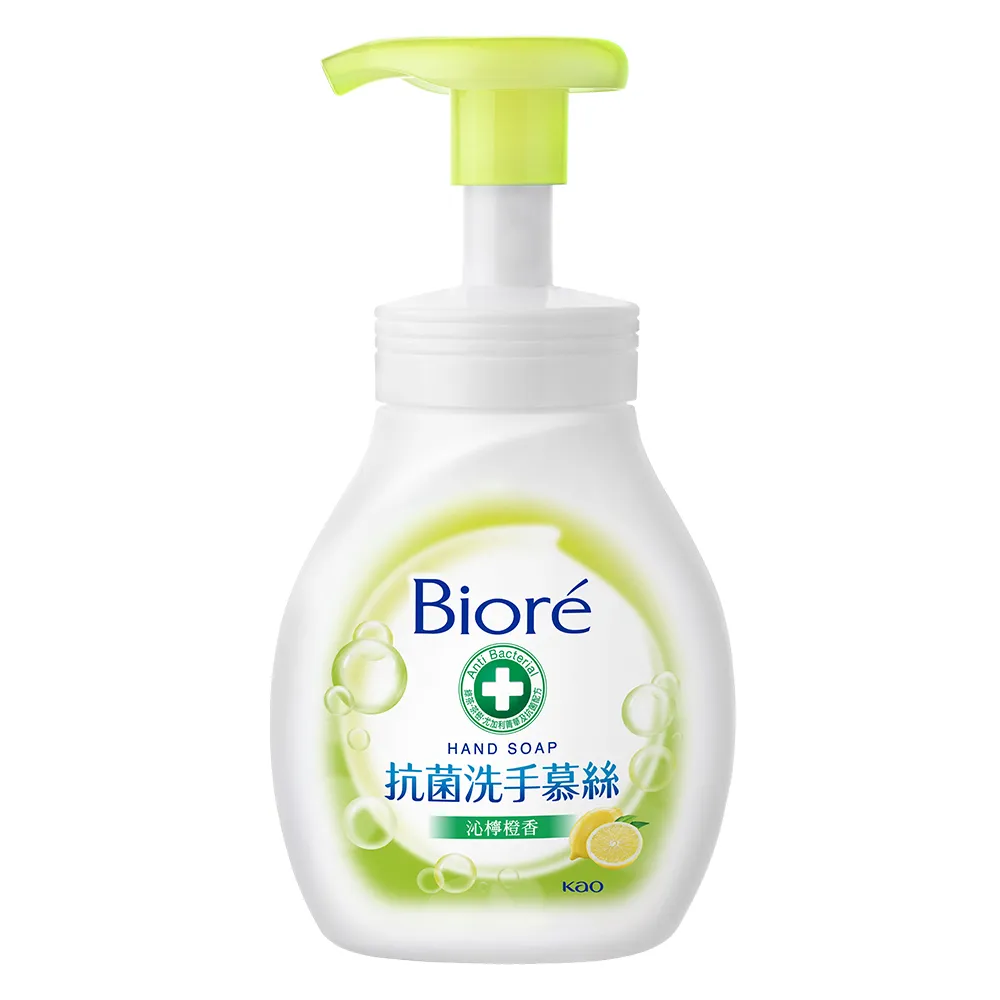 【Biore 蜜妮】抗菌洗手慕絲 本體280ml(沁檸橙香/自然清香)