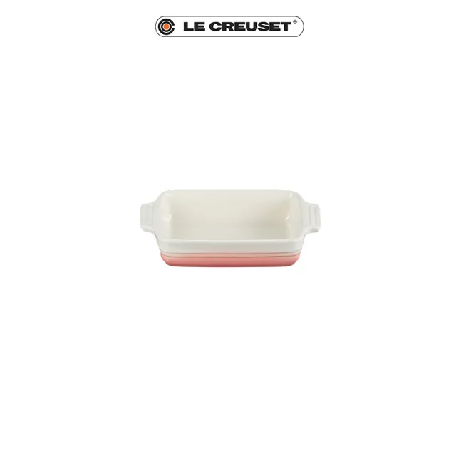 【Le Creuset】瓷器長方烤盤18cm(粉樹莓)