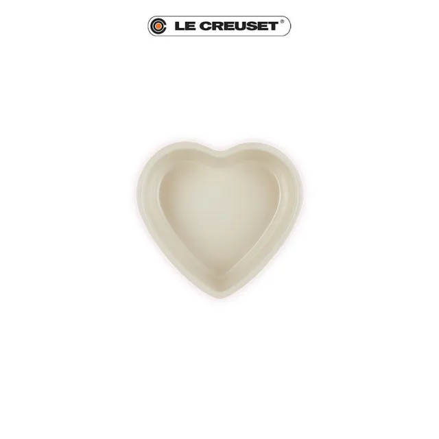 【Le Creuset】瓷器心型烤盤(亮粉)