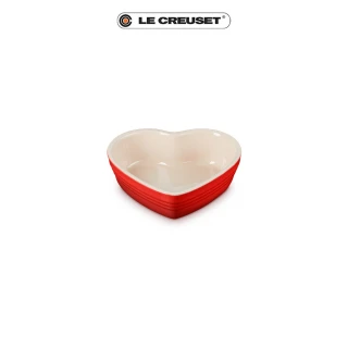【Le Creuset】瓷器心型烤盤16cm(櫻桃紅)