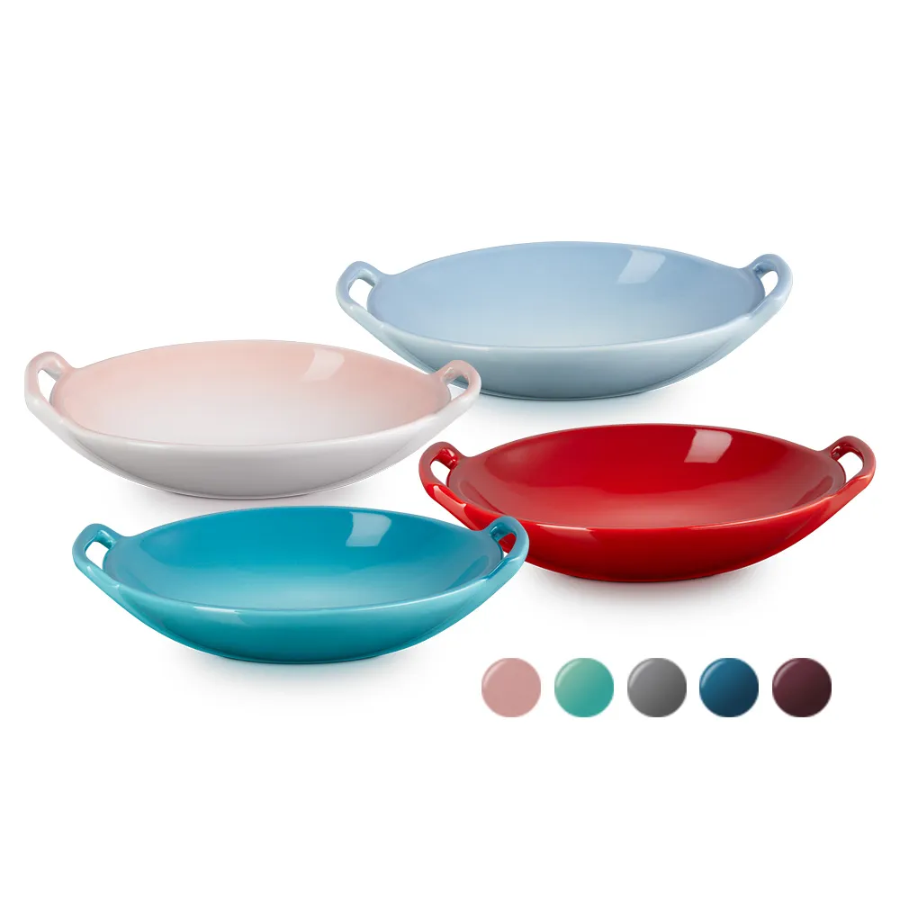 【Le Creuset】瓷器拉麵碗 20cm(海岸藍/薄荷綠/櫻桃紅/水手藍/無花果/貝殼粉/薔薇粉 多色可選)