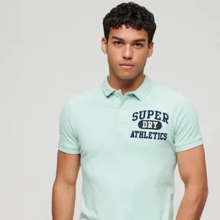 【Superdry】男裝 短袖 POLO衫 Applique Classic(淺薄荷綠)
