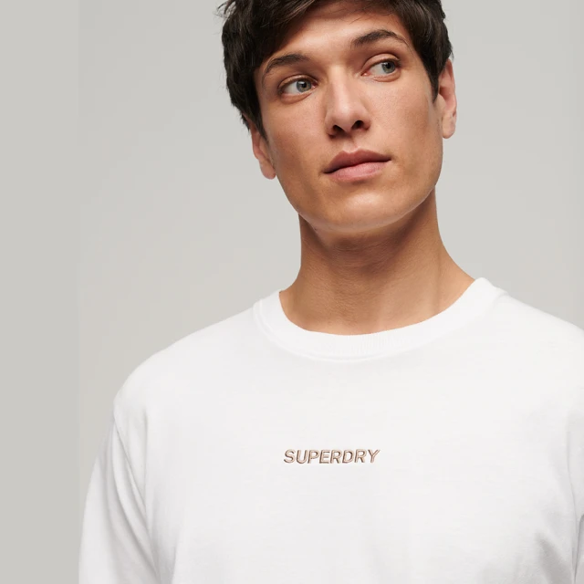 Superdry 男裝 短袖T恤 小LOGO Micro Logo Graphic Loose(聰明白)