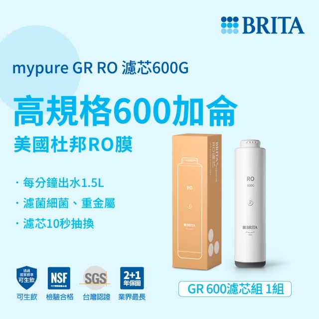 德國BRITA官方 mypure RO濾芯+GR 4in1 