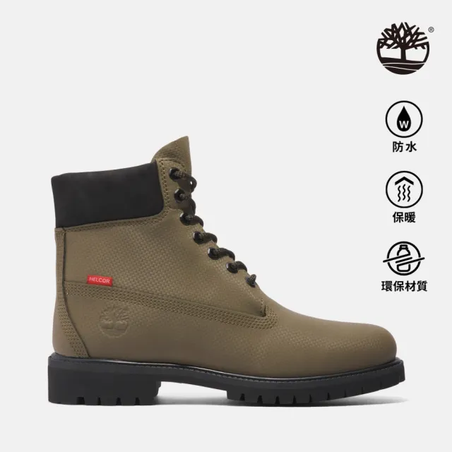 【Timberland】男款棕色皮革6吋防水靴(A654W327)