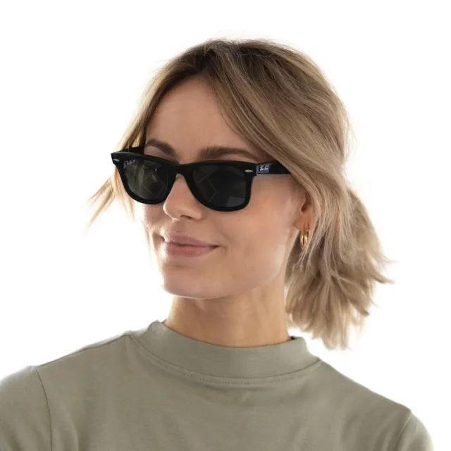 RayBan 雷朋】亞洲版Wayfarer 偏光太陽眼鏡RB2140F 901/58 54mm大版黑框墨綠偏光鏡片公司貨- momo購物網-  好評推薦-2025年2月