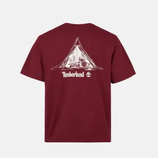 【Timberland】中性紅褐色背後圖案短袖T恤(A2P95EIC)