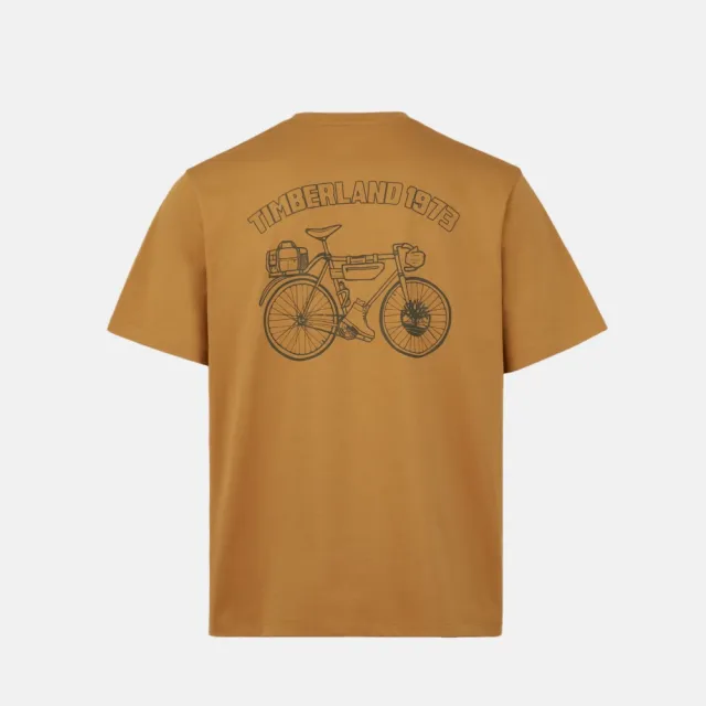 【Timberland】中性小麥色背後圖案短袖T恤(A2P28P47)