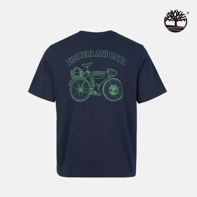 Timberland 中性淺灰色背後圖案短袖T恤(A2P4M