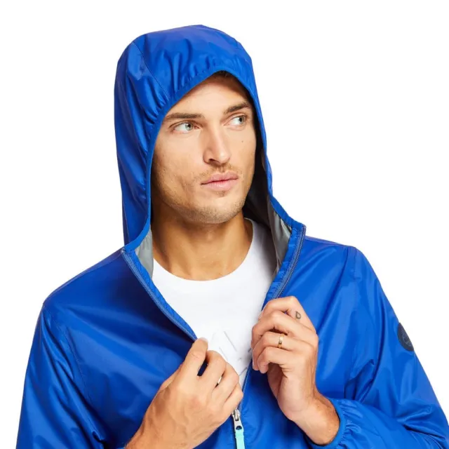【Timberland】男款藍色可收納外套(A2A22454)