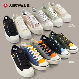【AIRWALK】男鞋 女鞋 帆布鞋 休閒鞋 小白鞋 厚底鞋(網路獨家限定)
