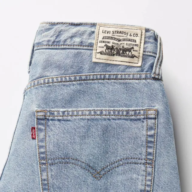 【LEVIS 官方旗艦】女款 Baggy Dad中腰牛仔褲 / 輕磅丹寧 / 天絲棉 / 中直筒  人氣新品 A3494-0033