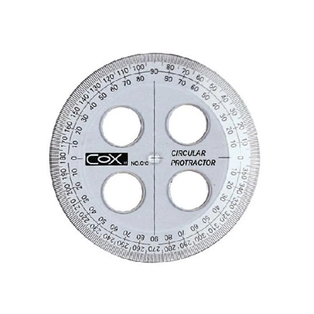 【COX 三燕】圓形尺 10cm C10(量角器)