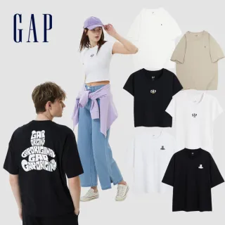 【GAP】男女款 純棉小熊圓領短袖T恤-多款任選(460845&598251)