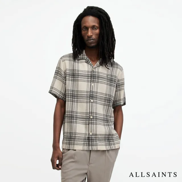 【ALLSAINTS】PADRES 格紋公羊頭骨夏威夷花襯衫 MS520Z(舒適版型)