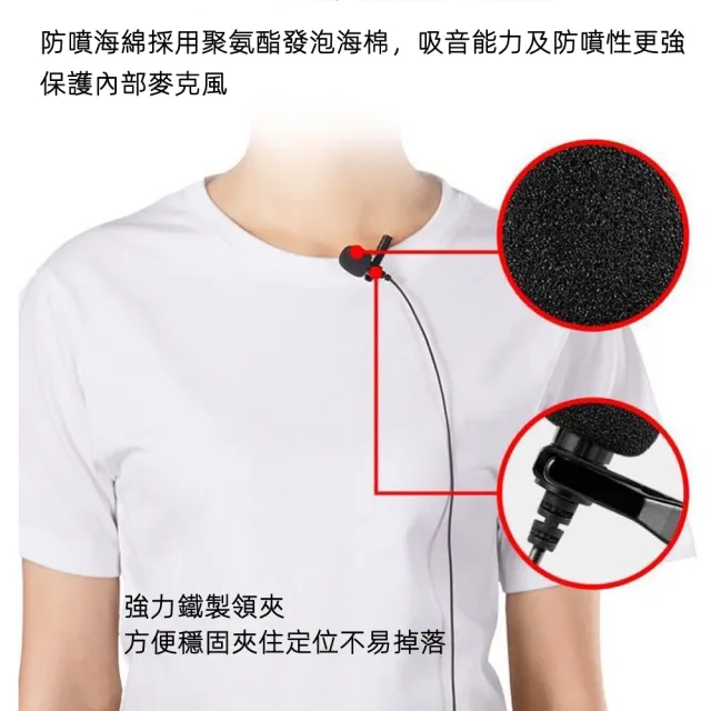 【月陽】送收納袋高保真3.5mm鍍金360度全指向手機直播唱歌錄音迷你麥克風話筒(DM150)