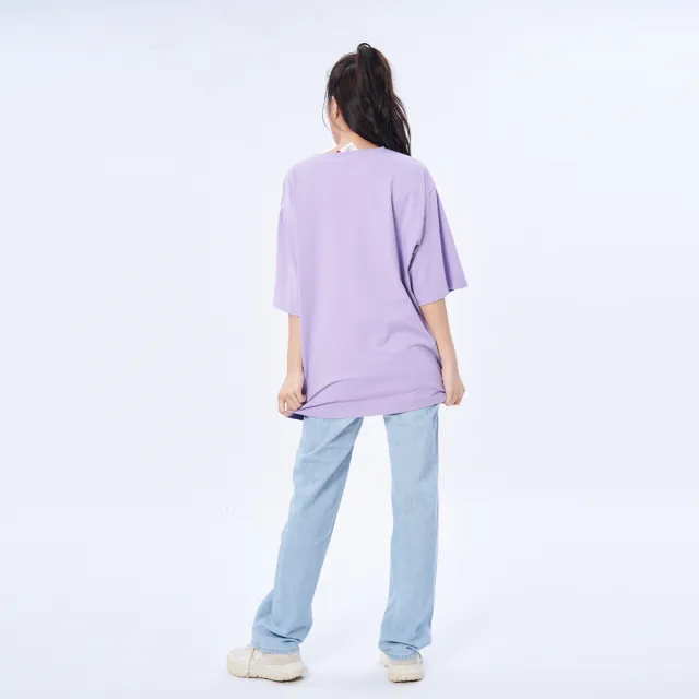【5th STREET】女裝彩色草寫logo設計短袖T恤-紫色
