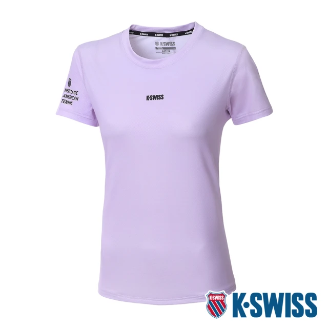 K-SWISS 排汗T恤PF Tee-女-紅(1910238