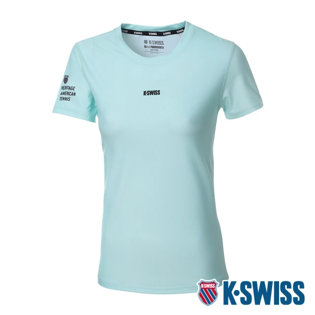 K-SWISS 涼感排汗T恤PF Tee-女-水藍(1910236-320)