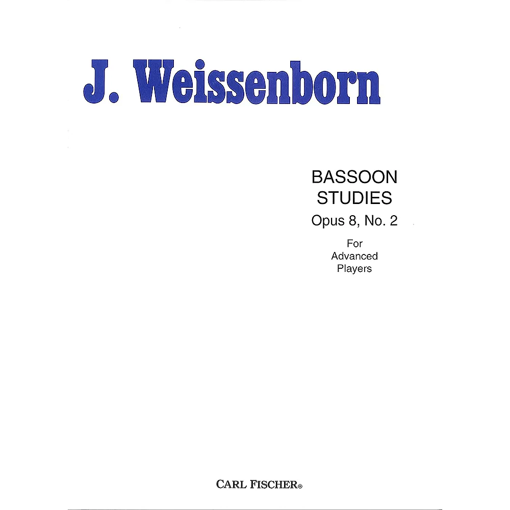 【Carl Fischer】Julius Weissenborn(Bassoon Studies  Op. 8 No. 2)