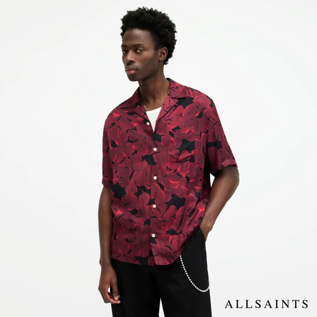 ALLSAINTS KAZA 人造絲花卉印花夏威夷花襯衫 MS208Z(舒適版型)