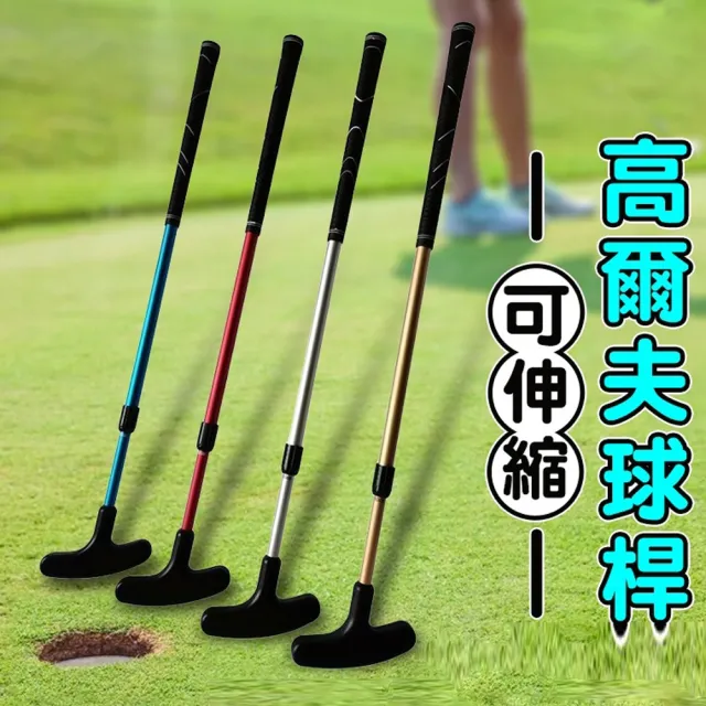 【Innatures】伸縮高爾夫推杆(可調整長度 伸縮練習球杆 成人兒童雙面推杆 高爾夫練習 高爾夫運動)