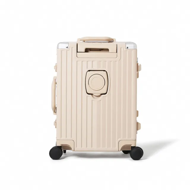 【Honeymoon】26吋多功能杯架USB充電行李箱(行李箱/旅行箱)