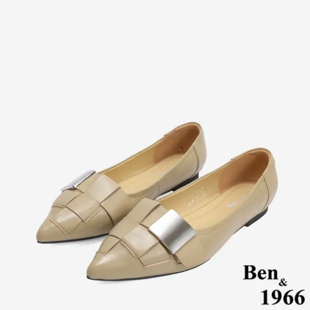 Ben&1966】高級編織羊皮大方設計感尖頭包鞋-24614 - momo購物網- 好評 