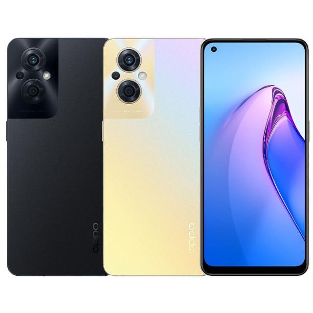 OPPO Reno 8 搭載聯發科天璣 1300 八核心處理器，時脈達 3GHz，提供流暢效能。6.4 吋 AMOLED 螢幕解析度 2400 x 1080，支援 5G 全頻段及雙卡雙待。後置 5000 萬 + 800 萬 + 200 萬畫素主相機，前置 3200 萬畫素自拍鏡頭，4500mAh 大容量電池，搭配 Android 12 系統。輕薄設計僅 7.67mm 厚、179g 重量，顏色選擇緞面金或微光黑，完美適合日常使用與攝影愛好者。