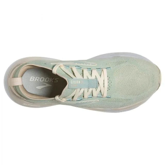 【BROOKS】Glycerin Stealthfit 21 女 慢跑鞋 路跑 運動休閒 綠(1204101B388)