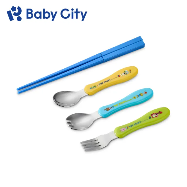 【BabyCity娃娃城 官方直營】迪士尼玩具總動員不銹鋼餐具學習組