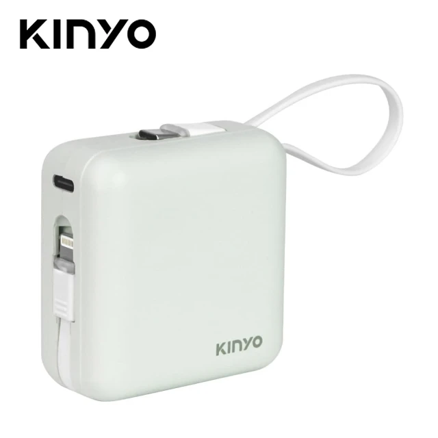 【KINYO】【KINYO 耐嘉】KPB-2303 大方塊雙線夾心隨手充-綠