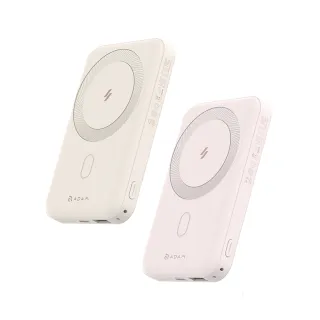 【ADAM 亞果元素】GRAVITY C2 10000mAh 最高20W 2孔輸出 磁吸無線快充行動電源(草莓牛奶＋黃金歐蕾)