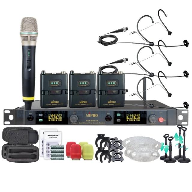 【MIPRO】MIPRO ACT-5814A 四頻道5GHz 無線麥克風 搭配手持*1+頭戴*3(音響設備)