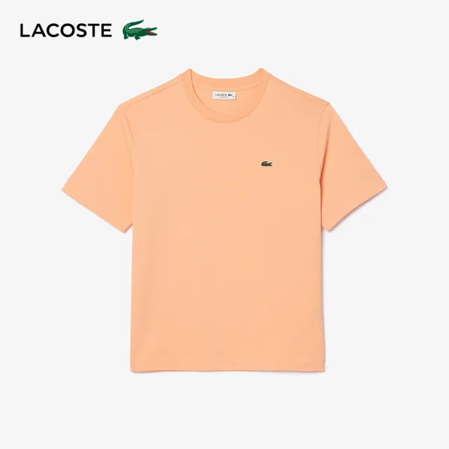 【LACOSTE】女裝-寬鬆版型輕質短袖T恤(橘色)