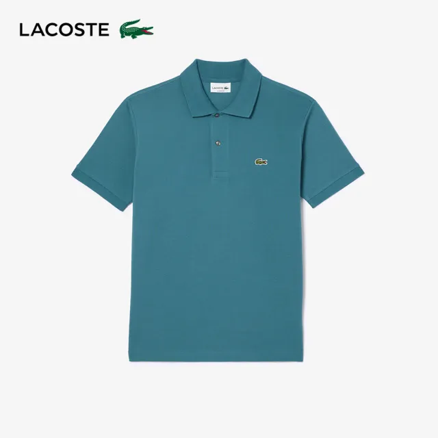 【LACOSTE】男裝-經典L1212短袖Polo衫(藍綠色)