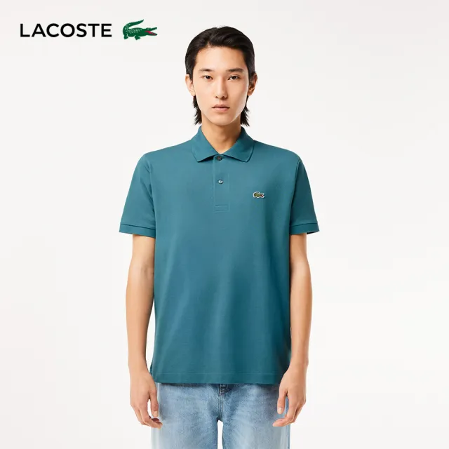 【LACOSTE】男裝-經典L1212短袖Polo衫(藍綠色)