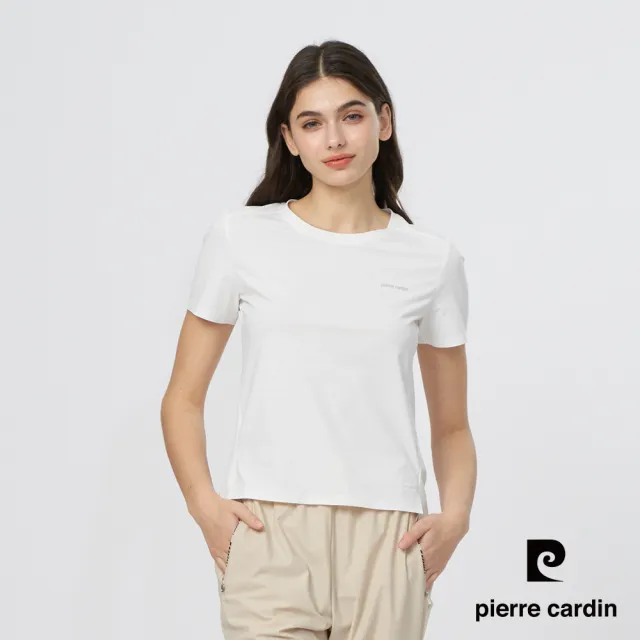 【pierre cardin 皮爾卡登】網路獨家 男女款 冰絲涼感彈性速乾圓領短袖T恤(多色任選)