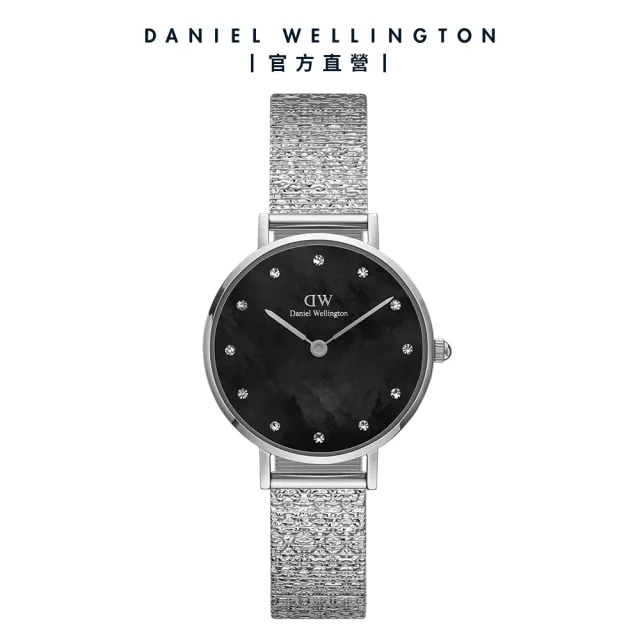 【Daniel Wellington】DW 手錶  Petite Lumine  28mm-星辰系列貝母盤麥穗鋼琴錶-星辰黑(三色 DW00100595)