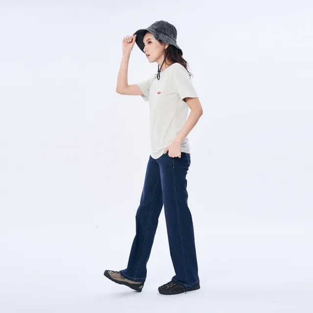 【5th STREET】女裝 短袖 短t 上衣 t恤 TEE 立體 圓領 logo 灰色(570985)