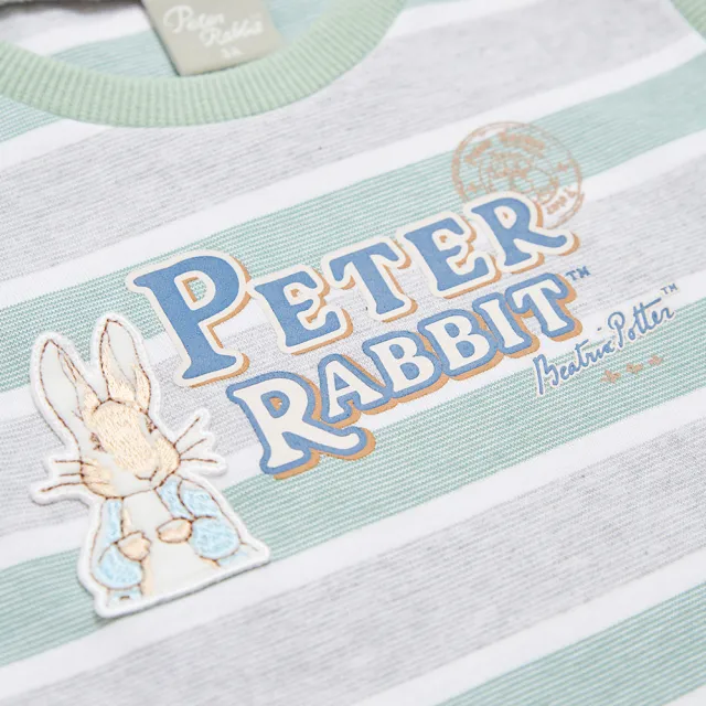 【奇哥】比得兔 男童裝 悠遊比得條紋純棉背心(6-8歲)