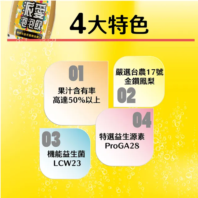 派愛泡泡飲200ml(24瓶/箱 箱購)