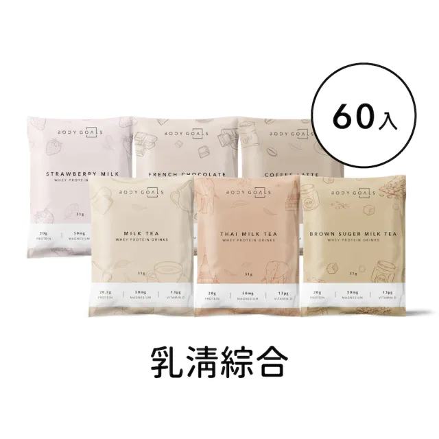 【Body Goals】多效乳清蛋白飲60入組 31G/包