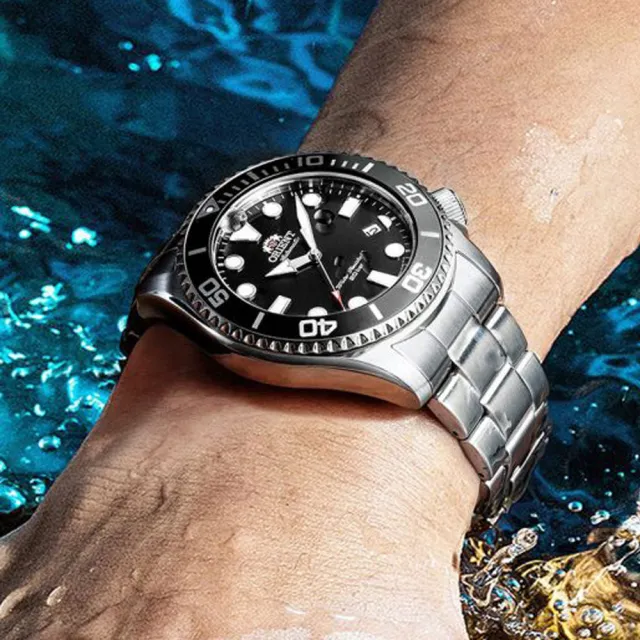 【ORIENT 東方錶】黑水鬼200米潛水機械腕錶-43.3mm(RA-AC0K01B)