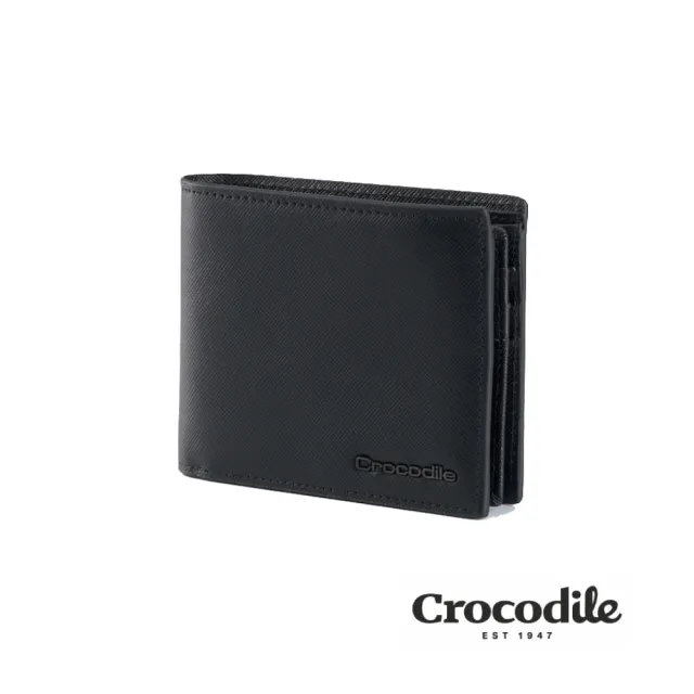 【Crocodile】零錢包皮夾 男生短夾 8卡/RFID Aston奧斯頓系列 0103-11403-鱷魚皮件(男生禮物推薦)